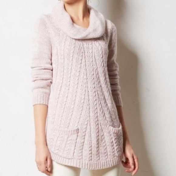 Anthropologie Sweaters - ANTHROPOLOGIE GUINEVERE CABLED COWL PULLOVER